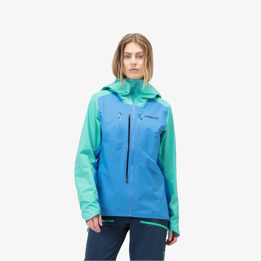 Norrøna Lyngen Gore-Tex Jacket – Blue/Green, Lightweight Ski Touring Shell